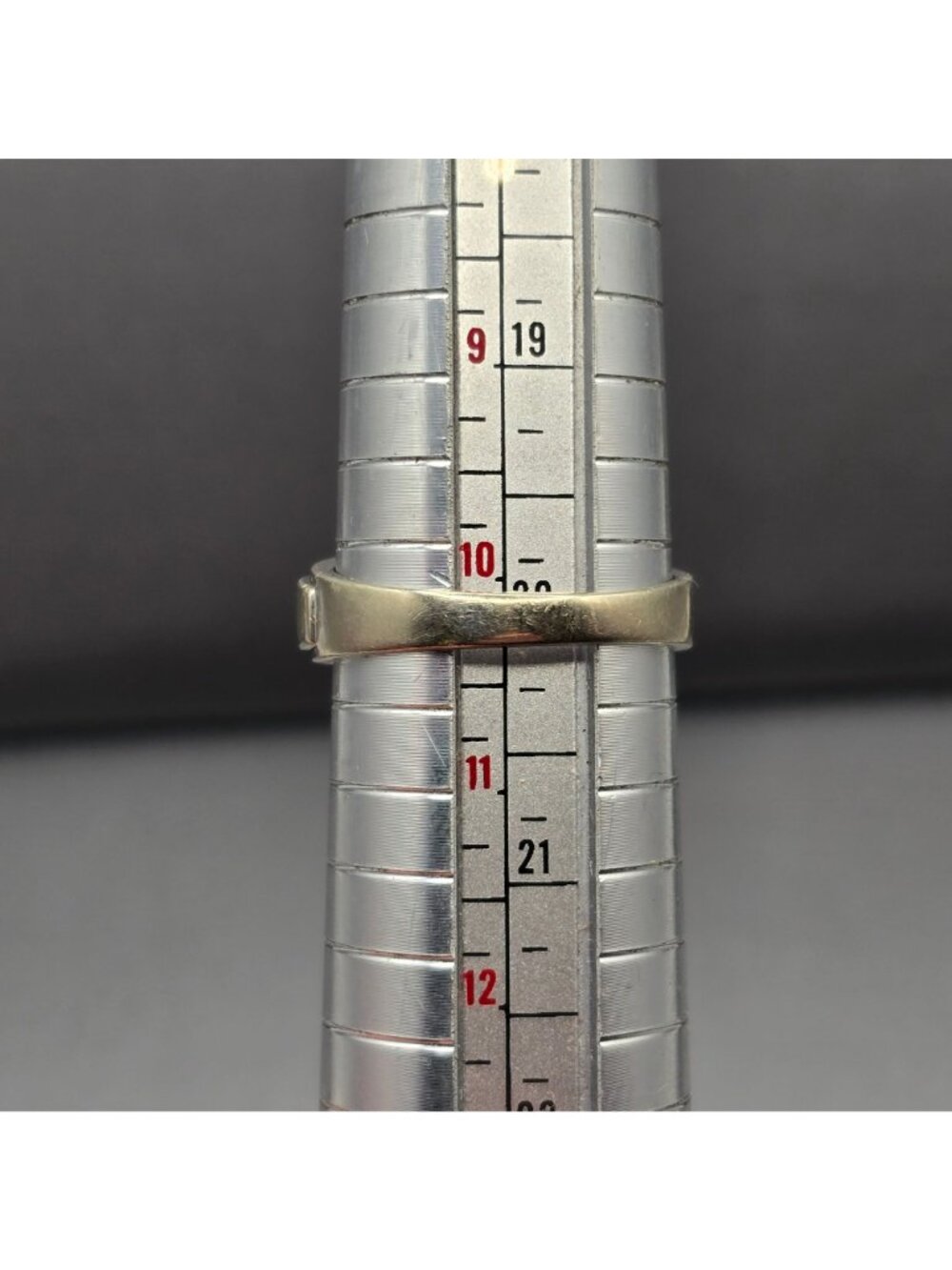 10k White Gold Natural Diamond Channel Set Band Ring Size 10.25 Signed NDI 4.05g - Picture 12 of 16